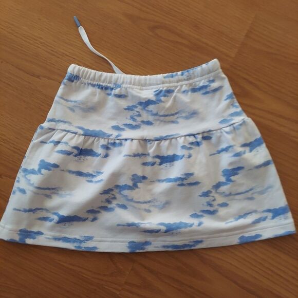 Rockets of Awesome Girls Stretch Cotton Skirt Cloud Print NEW Sz 7 - Picture 4 of 6